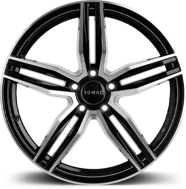 4 x ROMAC VENOM BLACK/POLISH & 4 x 235/35ZR19 (91Y) XL BRIDGESTONE POTENZA SPORT