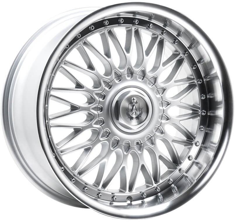 4 x AXE EX10 SILVER & POLISHED DISH & 4 x 225/40R18 92Y XL BRIDGESTONE TURANZA ALL SEASON 6 ENLITEN