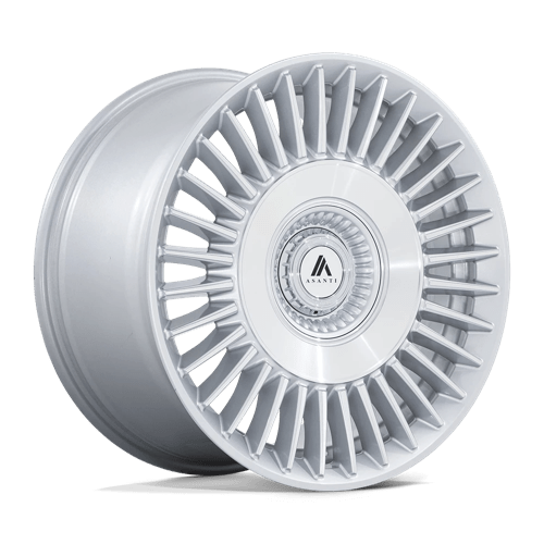4 x Asanti Black ABL-40 TIARA GLOSS SILVER BRIGHT MACH FACE & 4 x 255/45R20 105W XL BRIDGESTONE POTENZA SPORT MGT