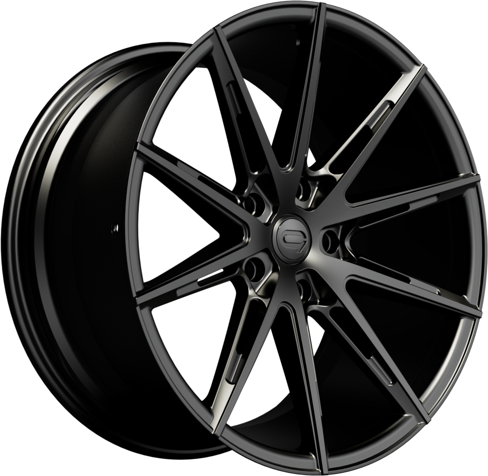 FRONT Wheel & Tyres Package( C9 Wheels Chronos Matt Black + 245/40R19 HK VENS1E3E 98YXL BM )