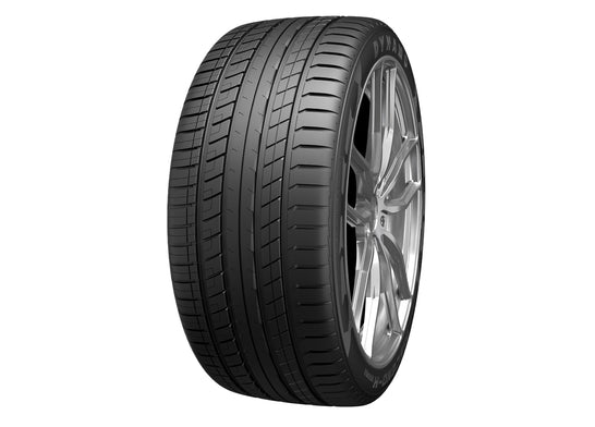 4 x FOX VR4 SATIN BLACK POLISH LIP & 4 x 235/50R19 103W XL DYNAMO HISCEND-H MSU02