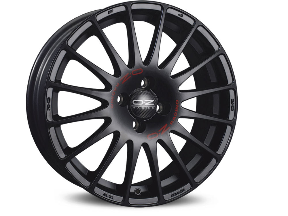 Wheel & Tyres Package( OZ Racing SUPERTURISMO GT MATT BLACK RED LETTERING + 195/45R17 YOKO ADV FLEVA V701 85WXL )