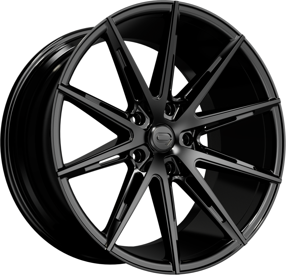 4 x C9 Wheels Chronos Black & 4 x 225/40ZR18 (92Y) XL CONTINENTAL FR CONTISPORTCONTACT 7