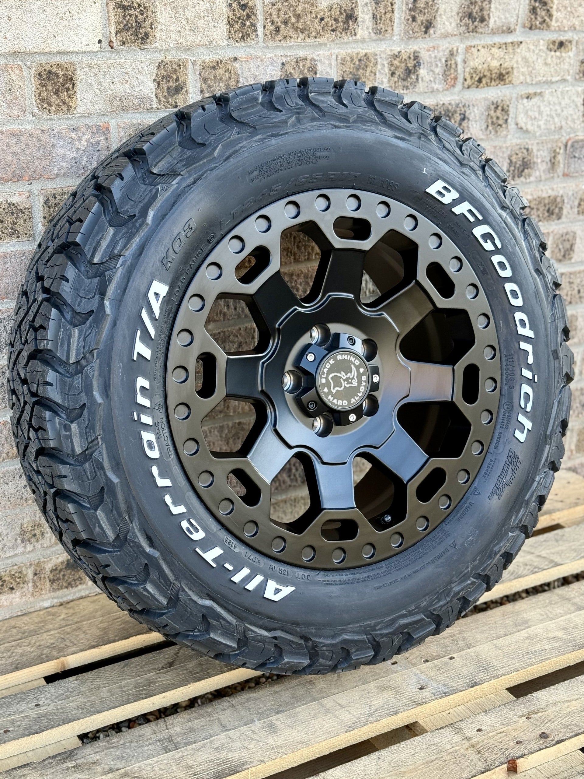 Volkswagen Crafter MAN TGE 17" Black Rhino Warlord Midnight Black Alloy Wheels and BFG KO3 Tyres