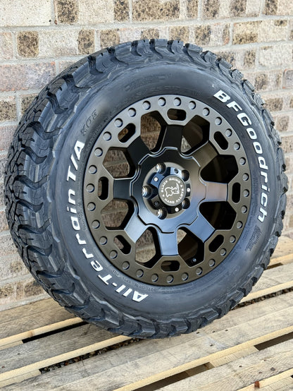 Volkswagen Crafter MAN TGE 17" Black Rhino Warlord Midnight Black Alloy Wheels and BFG KO3 Tyres