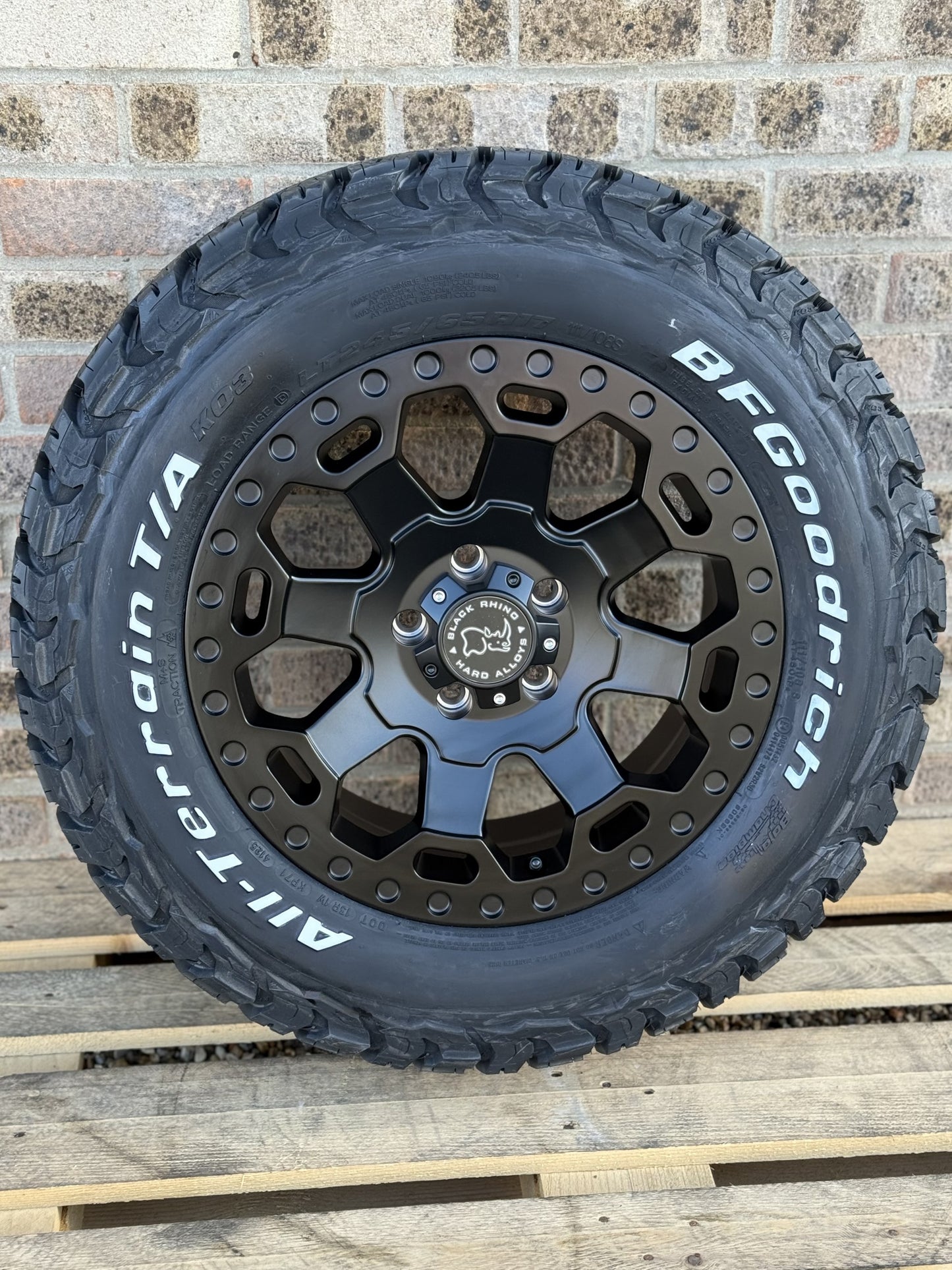 17" Volkswagen Crafter MAN TGE Black Rhino Warlord Midnight Black Alloy Wheels and BFG KO3 Tyres