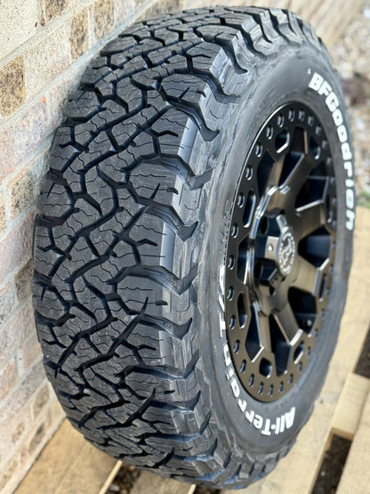 17" Volkswagen Crafter MAN TGE Black Rhino Warlord Midnight Black Alloy Wheels and BFG KO3 Tyres