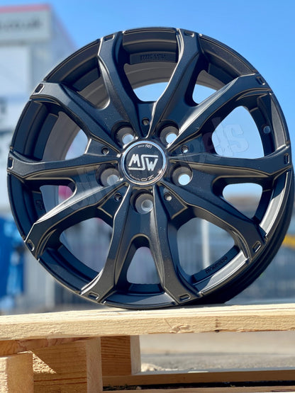 17" Fiat Ducato Peugeot Boxer Citroen Relay MSW 48 Matt Black Alloy Wheels