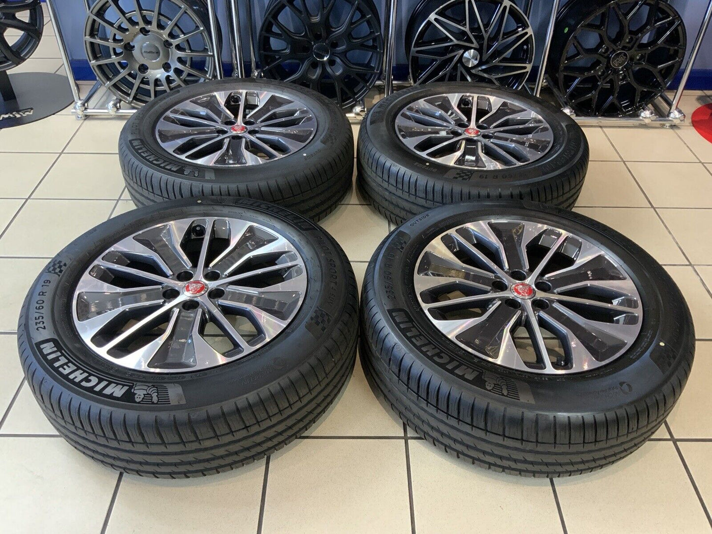 GENUINE JAGUAR I PACE  ALLOY WHEELS 19" STYLE 5055 & MICHELIN TYRES