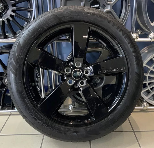 22" Genuine Land Rover Defender L663 style 5098 Gloss Black Wheel & Tyre Brand new )