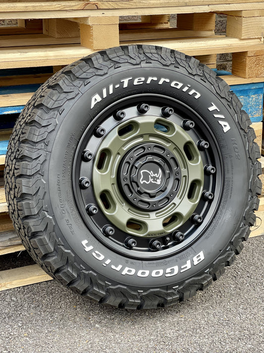 17" Mercedes Sprinter Volkswagen Crafter Black Rhino Atlas Olive Alloy Wheels and Tyres