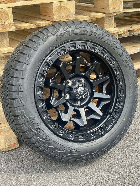 18" Volkswagen Transporter Fuel Covert Alloy Wheels and All Terrain Tyres