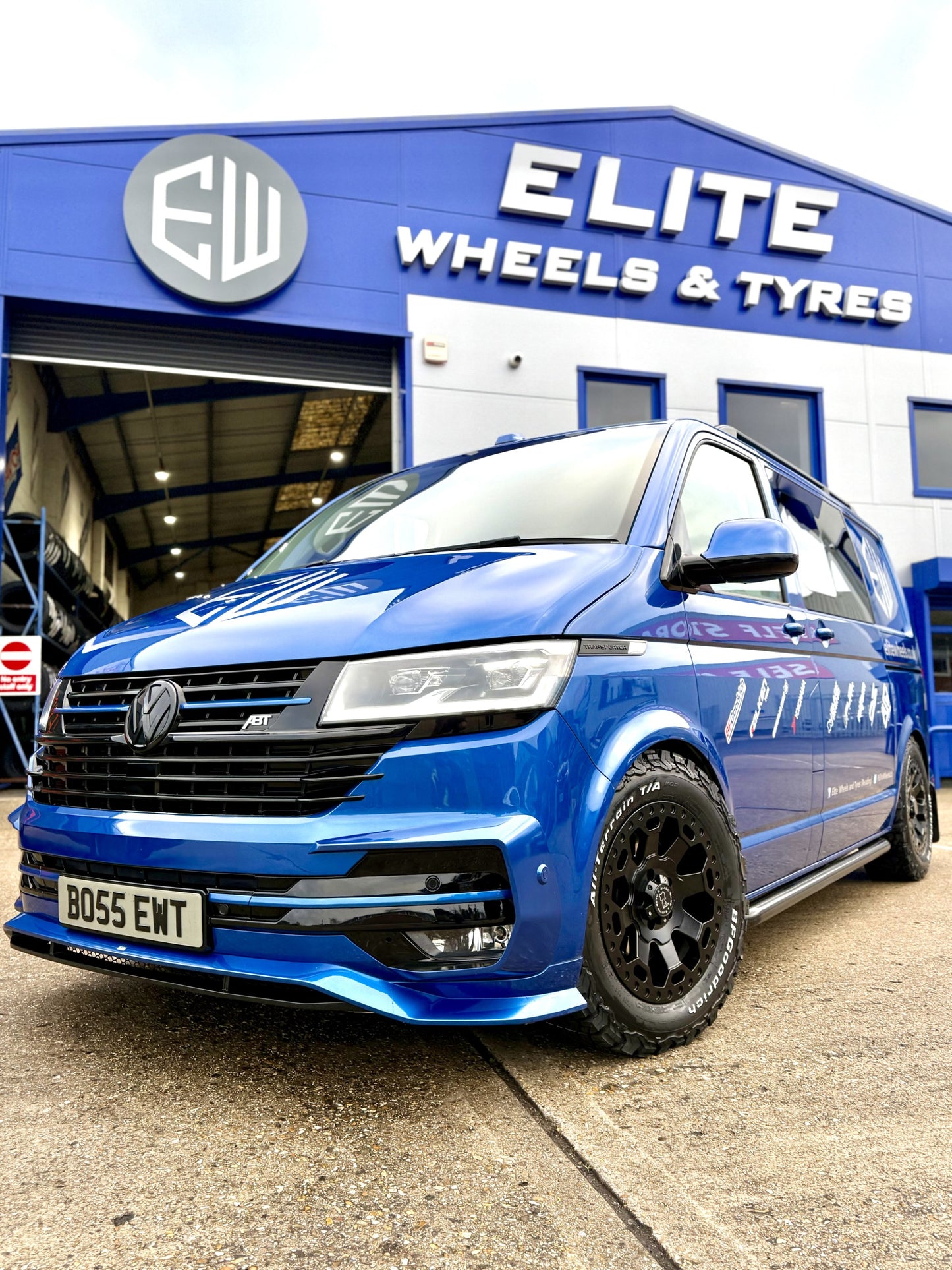 17" Volkswagen Transporter Black Rhino Warlord Midnight Black Alloy Wheels and BFG Tyres