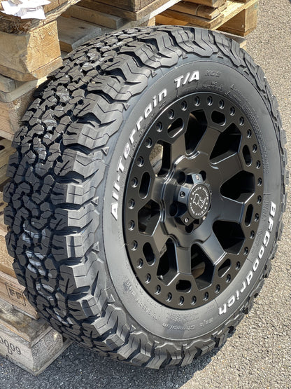 17" Volkswagen Crafter MAN TGE Black Rhino Warlord Midnight Black Alloy Wheels and BFG Tyres