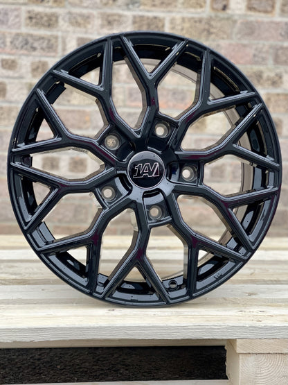 18" Ford Transit Custom 1AV ZX12T Gloss Black Alloy Wheels and Tyres