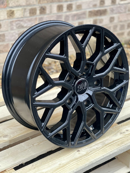 18" Ford Transit Custom 1AV ZX12T Gloss Black Alloy Wheels and Tyres