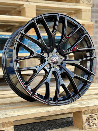 19" Volkswagen Golf 1AV ZX2 Gloss Black Alloy Wheels