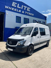 Load image into Gallery viewer, 17&quot; Mercedes Sprinter Volkswagen Crafter Black Rhino Warlord &amp; BFG Tyre Package
