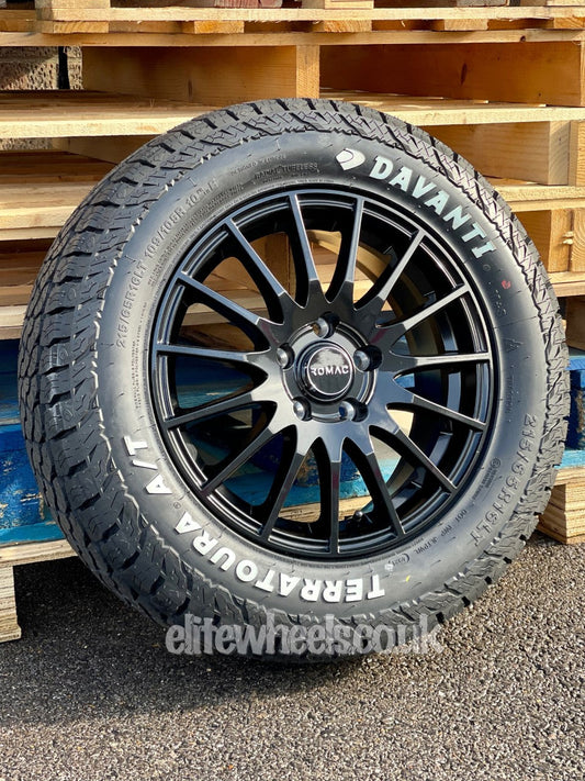 16" Volkwagen Caddy Romac Pulse Alloy Wheels and All Terrain Tyres