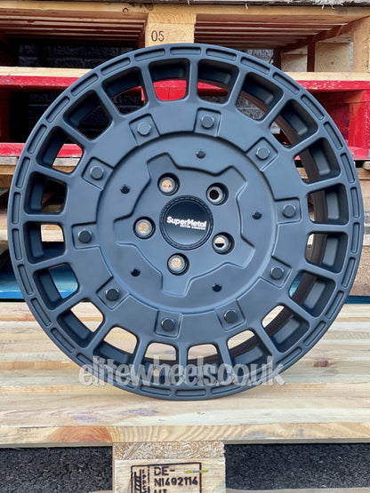 18" Volkswagen Transporter T5 T6 Supermetal Rig Matt Black Alloy Wheel